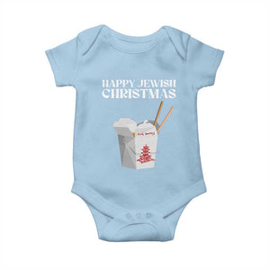 Happy Jewish Christmas Baby Onesie Chinese Noodle Asian Take Out TS11 Light Blue Print Your Wear