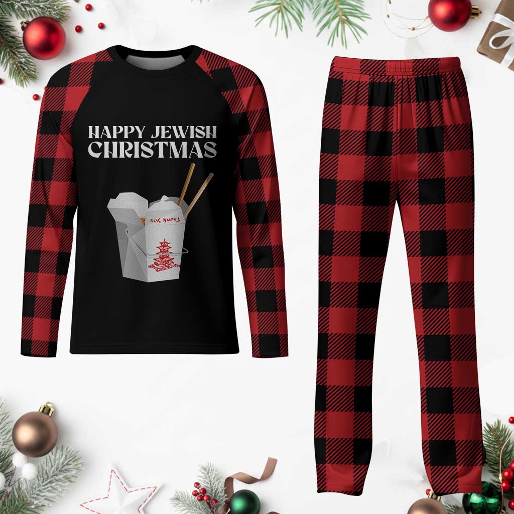 Happy Jewish Christmas Plaid Pajama Set Chinese Noodle Asian Take Out TS11 Buffalo Plaid Print Your Wear