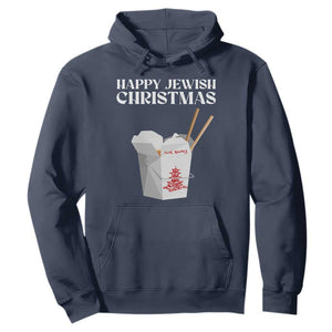 Happy Jewish Christmas Hoodie Chinese Noodle Asian Take Out TS11 Navy Print Your Wear