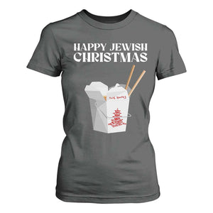 Happy Jewish Christmas T Shirt For Women Chinese Noodle Asian Take Out TS11 Dark Heather Print Your Wear