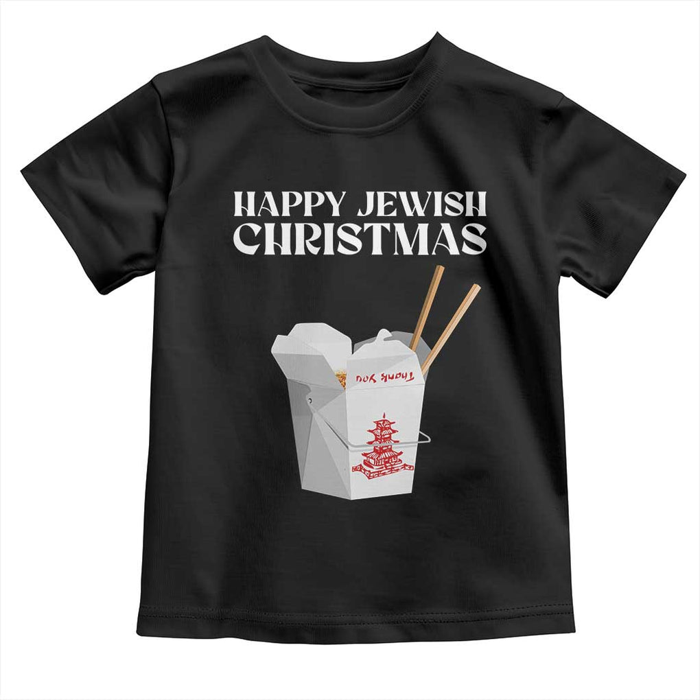 Happy Jewish Christmas Toddler T Shirt Chinese Noodle Asian Take Out TS11 Black Print Your Wear