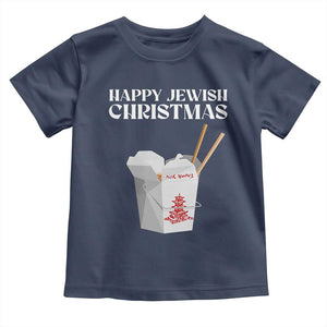 Happy Jewish Christmas Toddler T Shirt Chinese Noodle Asian Take Out TS11 Navy Print Your Wear
