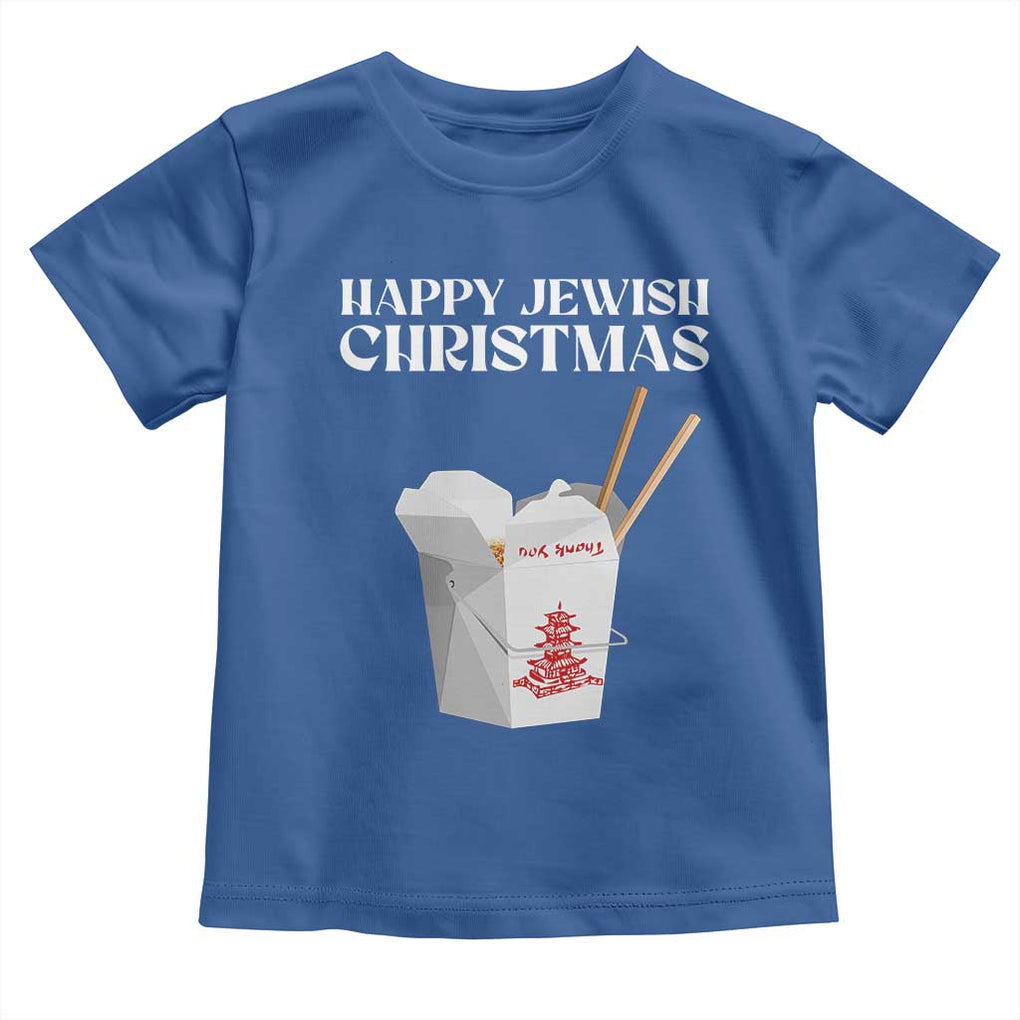 Happy Jewish Christmas Toddler T Shirt Chinese Noodle Asian Take Out TS11 Royal Blue Print Your Wear