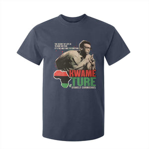 Stokely Carmichael Quote T Shirt For Kid The Secret Of Life Is To Have No Fear It's The Only Way To Function TS11 Navy Print Your Wear