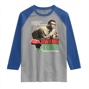 Stokely Carmichael Quote Raglan Shirt The Secret Of Life Is To Have No Fear It's The Only Way To Function TS11 Sport Gray Royal Print Your Wear