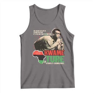 Stokely Carmichael Quote Tank Top The Secret Of Life Is To Have No Fear It's The Only Way To Function TS11 Deep Heather Print Your Wear