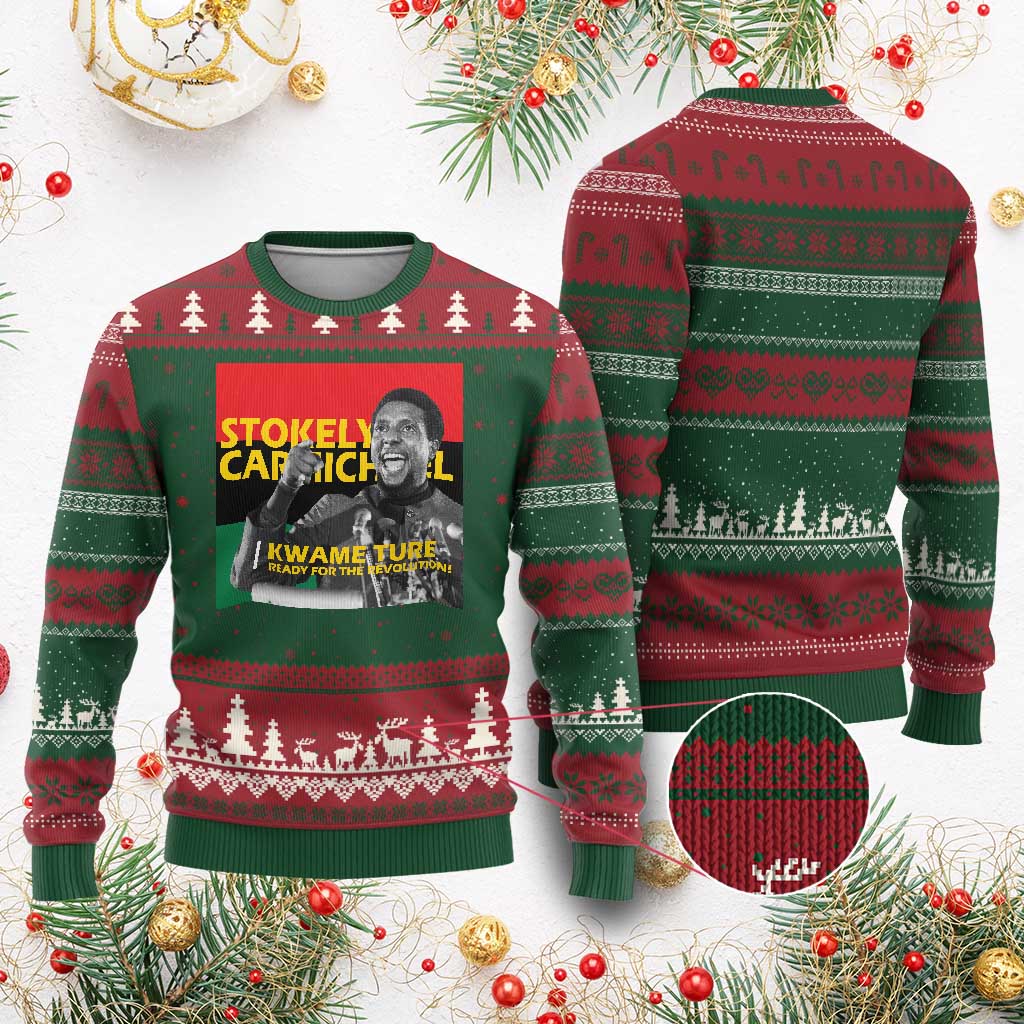 Stokely Carmichael Quote Ugly Christmas Sweater Ready For The Revolution Black History Month TS11 Red Green Print Your Wear