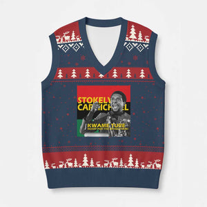 Stokely Carmichael Quote V-Neck Knit Sweater Vest Ready For The Revolution Black History Month TS11 Navy Red Print Your Wear