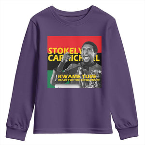 Stokely Carmichael Quote Youth Sweatshirt Ready For The Revolution Black History Month TS11 Purple Print Your Wear