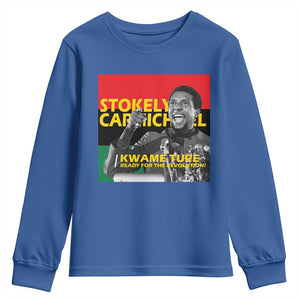 Stokely Carmichael Quote Youth Sweatshirt Ready For The Revolution Black History Month TS11 Royal Blue Print Your Wear