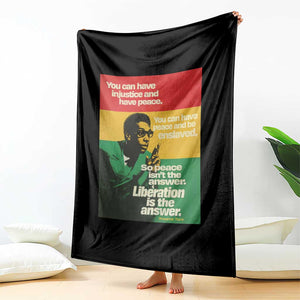Stokely Carmichael Quote Throw Blanket You Can Have Injustice And Have Peace And Be Enslaved TS11 Print Your Wear