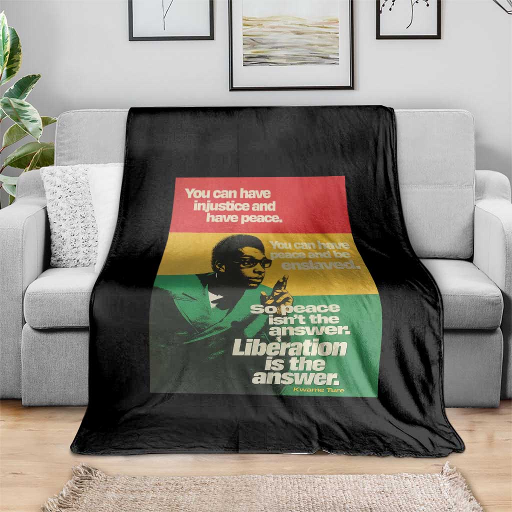 Stokely Carmichael Quote Throw Blanket You Can Have Injustice And Have Peace And Be Enslaved TS11 Print Your Wear