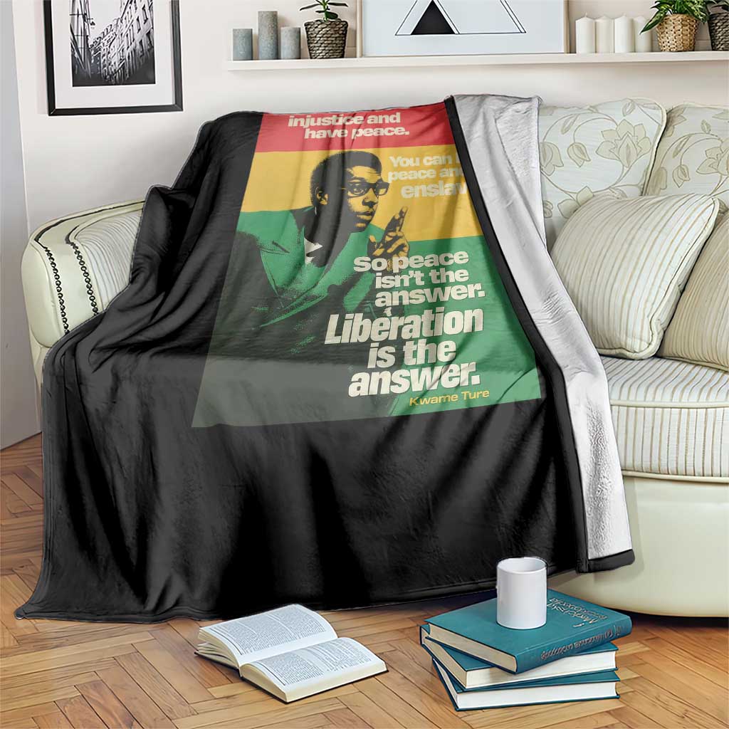 Stokely Carmichael Quote Throw Blanket You Can Have Injustice And Have Peace And Be Enslaved TS11 Print Your Wear