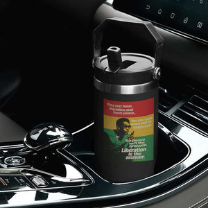 Stokely Carmichael Quote Flip Straw Tumbler You Can Have Injustice And Have Peace And Be Enslaved TS11 Print Your Wear