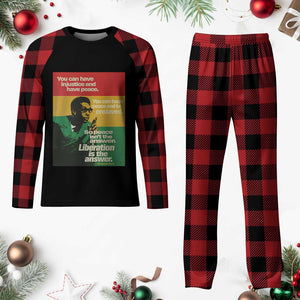 Stokely Carmichael Quote Plaid Pajama Set You Can Have Injustice And Have Peace And Be Enslaved TS11 Buffalo Plaid Print Your Wear