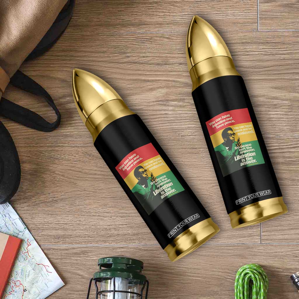 Stokely Carmichael Quote Bullet Tumbler You Can Have Injustice And Have Peace And Be Enslaved TS11 Print Your Wear