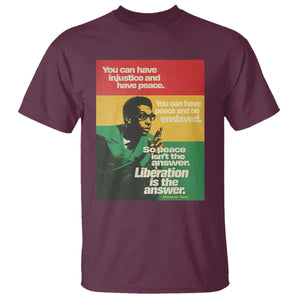 Stokely Carmichael Quote T Shirt You Can Have Injustice And Have Peace And Be Enslaved TS11 Maroon Print Your Wear