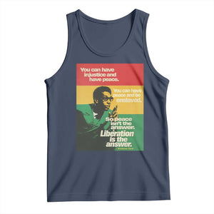 Stokely Carmichael Quote Tank Top You Can Have Injustice And Have Peace And Be Enslaved TS11 Navy Print Your Wear
