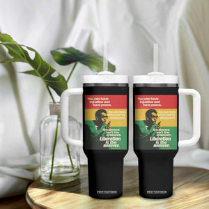 Stokely Carmichael Quote Tumbler With Handle You Can Have Injustice And Have Peace And Be Enslaved TS11 Print Your Wear