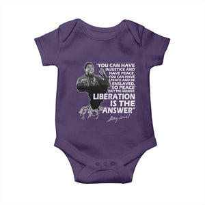 Stokely Carmichael Quote Baby Onesie You Can Have Injustice And Have Peace And Be Enslaved Black History Month TS11 Purple Print Your Wear