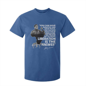Stokely Carmichael Quote T Shirt For Kid You Can Have Injustice And Have Peace And Be Enslaved Black History Month TS11 Royal Blue Print Your Wear