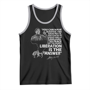 Stokely Carmichael Quote Tank Top You Can Have Injustice And Have Peace And Be Enslaved Black History Month TS11 Black Athletic Heather Print Your Wear
