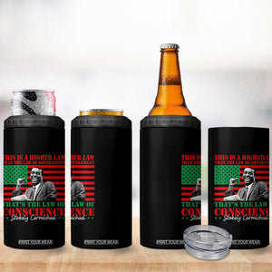 Stokely Carmichael 4 in 1 Can Cooler Tumbler That's The Law Of Conscience American Flag TS11 Print Your Wear