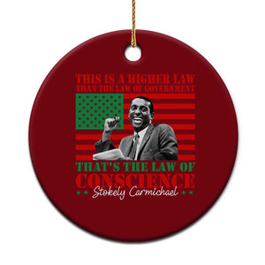 Stokely Carmichael Ceramic Ornament That's The Law Of Conscience American Flag TS11 1pc Red Print Your Wear