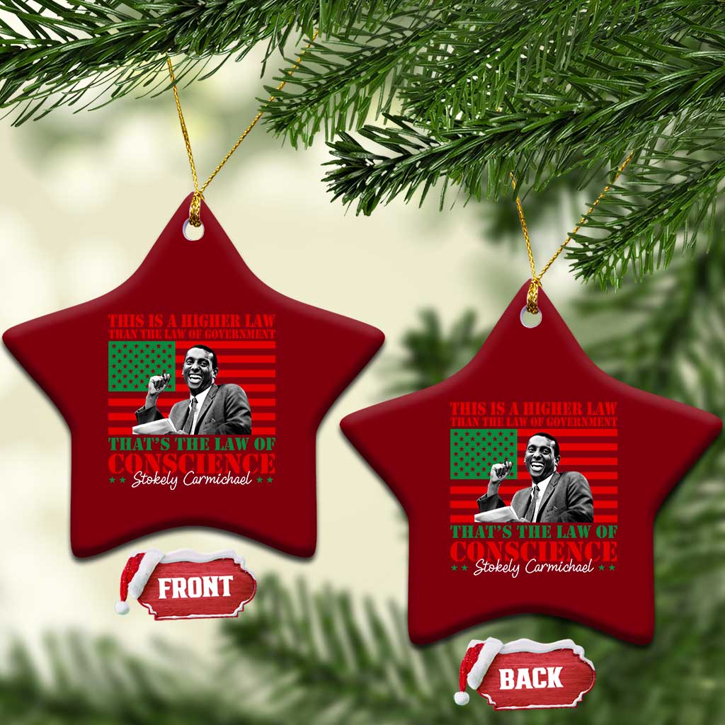 Stokely Carmichael Ceramic Ornament That's The Law Of Conscience American Flag TS11 Print Your Wear