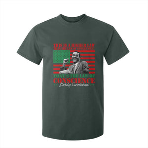 Stokely Carmichael T Shirt For Kid That's The Law Of Conscience American Flag TS11 Dark Forest Green Print Your Wear