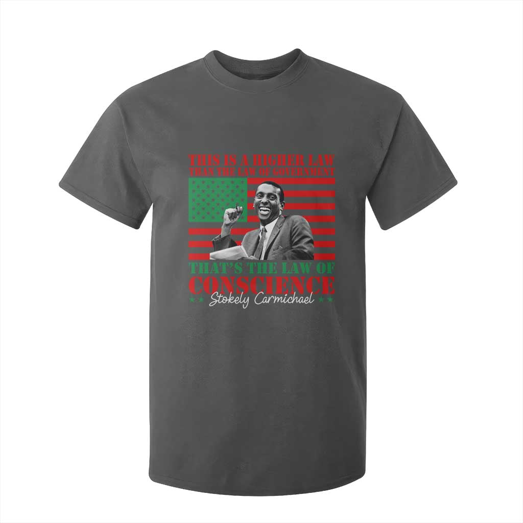 Stokely Carmichael T Shirt For Kid That's The Law Of Conscience American Flag TS11 Dark Heather Print Your Wear