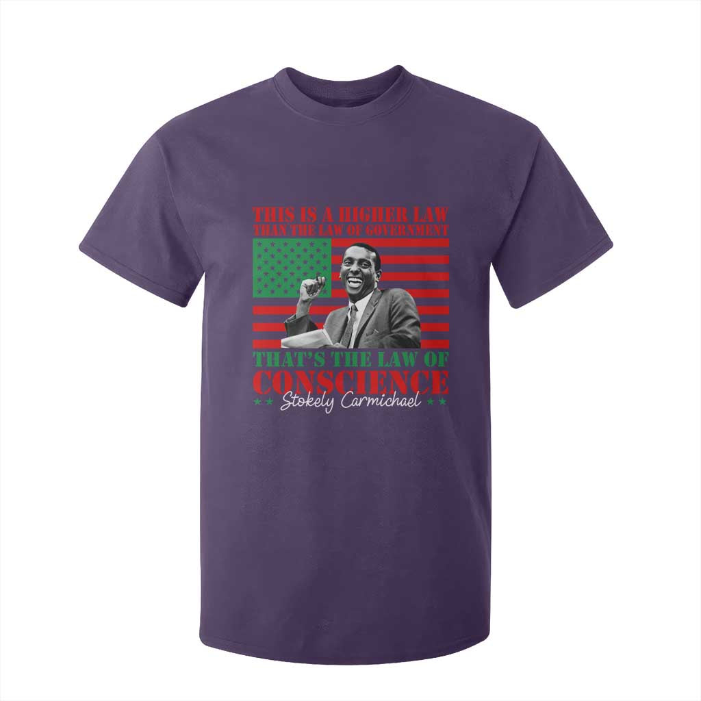 Stokely Carmichael T Shirt For Kid That's The Law Of Conscience American Flag TS11 Purple Print Your Wear