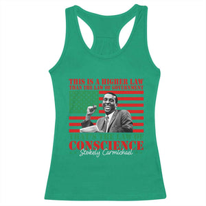 Stokely Carmichael Racerback Tank Top That's The Law Of Conscience American Flag TS11 Irish Green Print Your Wear