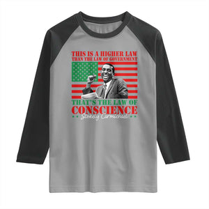 Stokely Carmichael Raglan Shirt That's The Law Of Conscience American Flag TS11 Sport Gray Black Print Your Wear