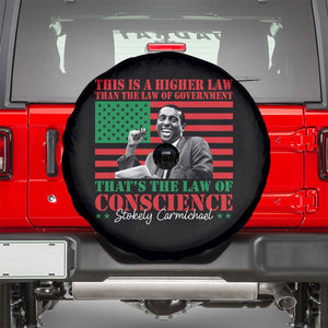 Stokely Carmichael Spare Tire Cover That's The Law Of Conscience American Flag TS11 Black Print Your Wear