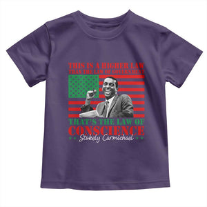 Stokely Carmichael Toddler T Shirt That's The Law Of Conscience American Flag TS11 Purple Print Your Wear