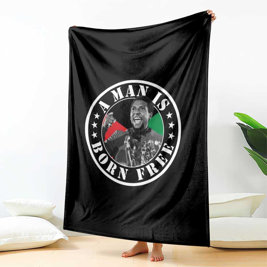 Stokely Carmichael Throw Blanket A Man Is Born Free Kwame Ture Civil Rights Leader TS11 Print Your Wear