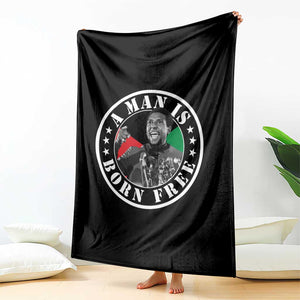 Stokely Carmichael Throw Blanket A Man Is Born Free Kwame Ture Civil Rights Leader TS11 Print Your Wear