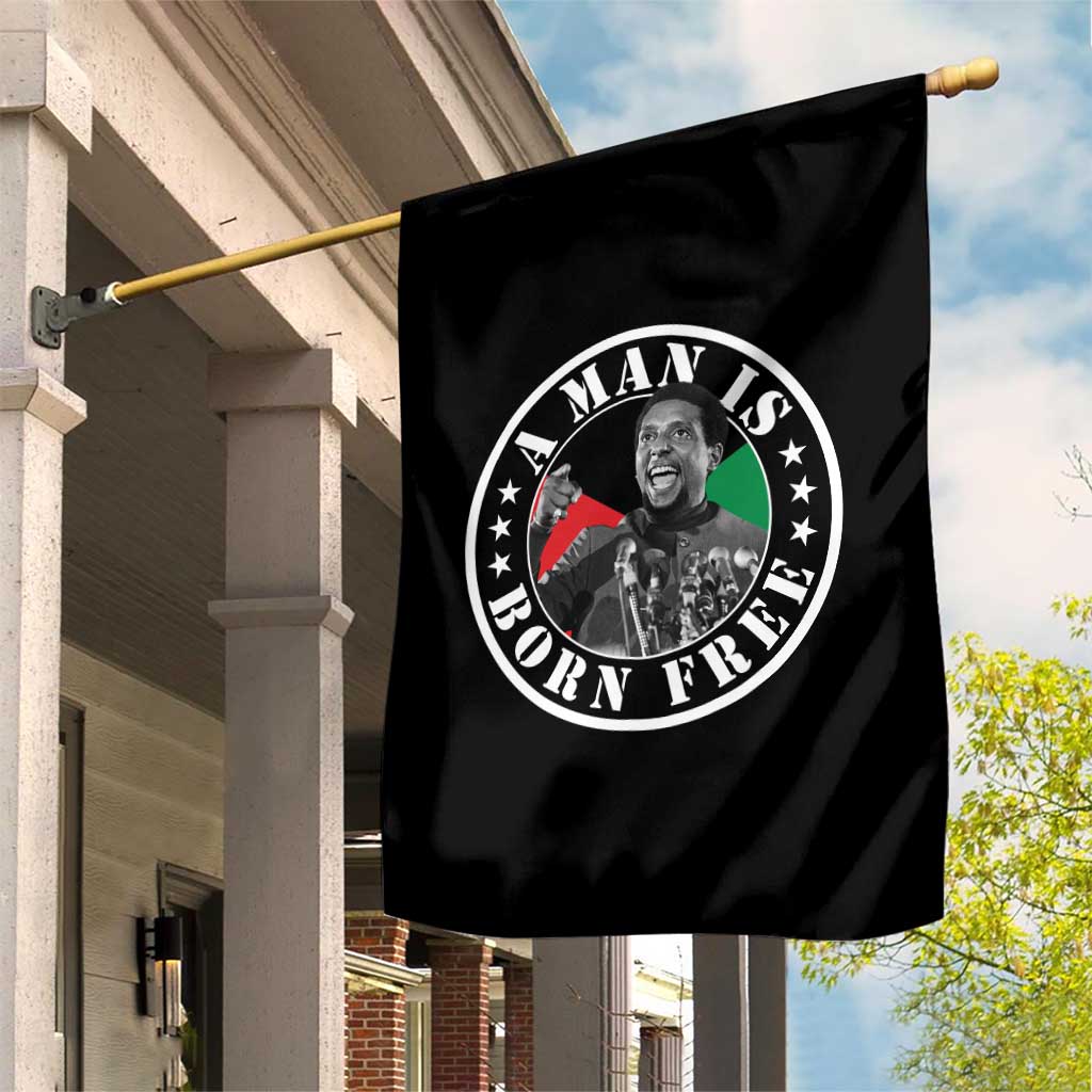 Stokely Carmichael Garden Flag A Man Is Born Free Kwame Ture Civil Rights Leader TS11 Print Your Wear