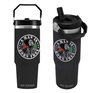 Stokely Carmichael Flip Straw Tumbler A Man Is Born Free Kwame Ture Civil Rights Leader TS11 One Size: 30 oz Black Print Your Wear