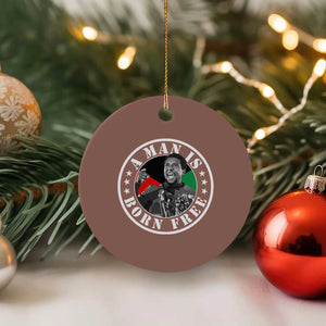 Stokely Carmichael Ceramic Ornament A Man Is Born Free Kwame Ture Civil Rights Leader TS11 1pc Mocha Print Your Wear