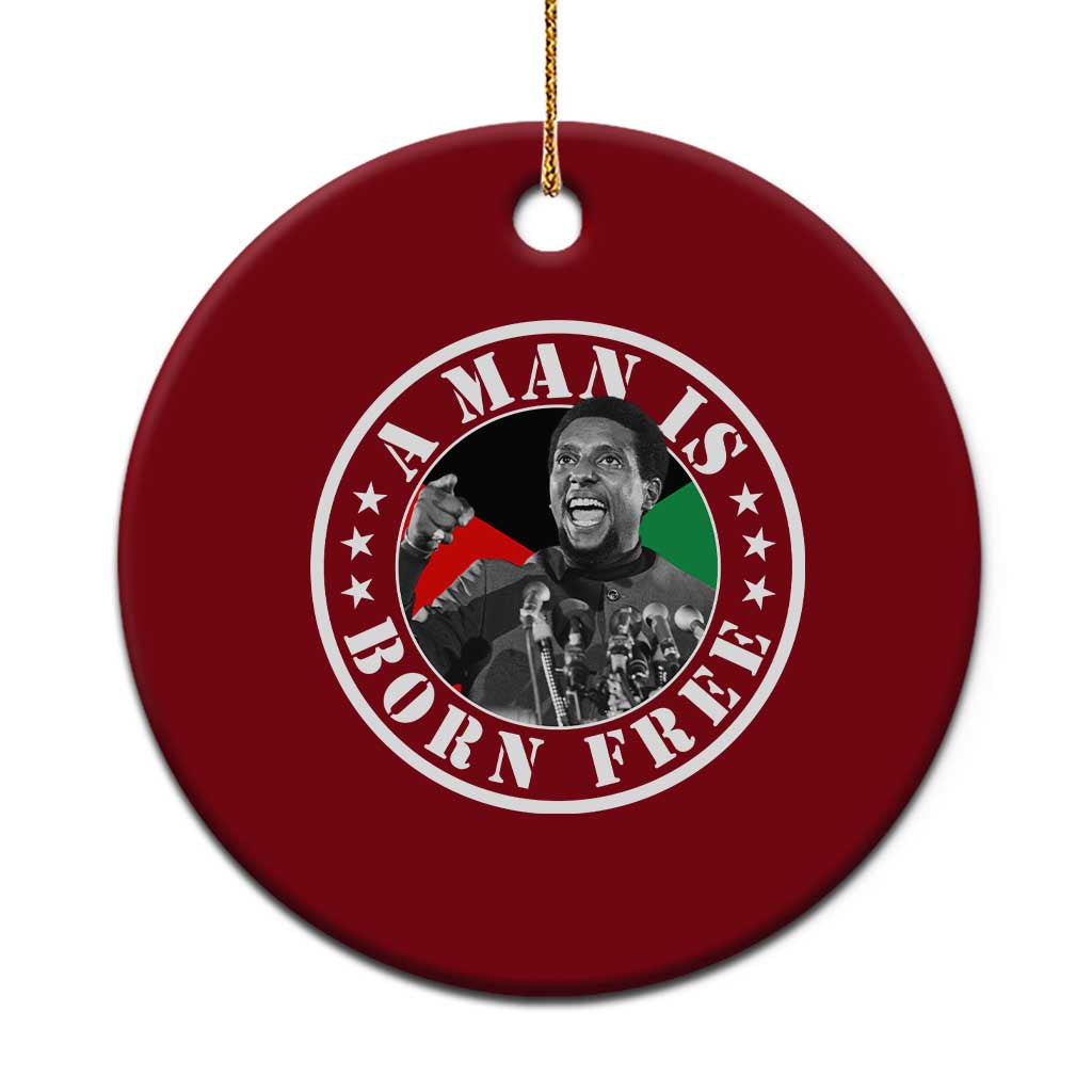 Stokely Carmichael Ceramic Ornament A Man Is Born Free Kwame Ture Civil Rights Leader TS11 1pc Red Print Your Wear