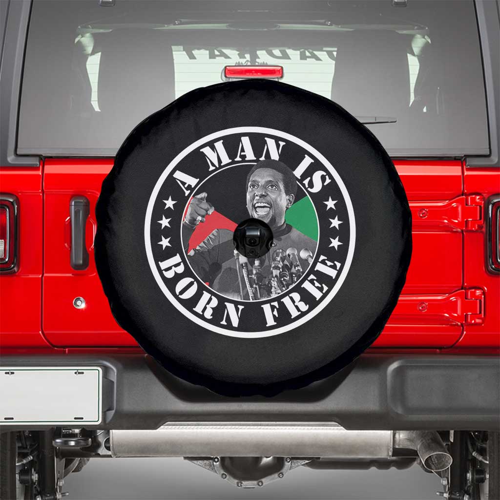 Stokely Carmichael Spare Tire Cover A Man Is Born Free Kwame Ture Civil Rights Leader TS11 Black Print Your Wear