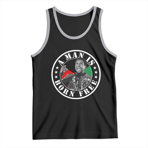 Stokely Carmichael Tank Top A Man Is Born Free Kwame Ture Civil Rights Leader TS11 Black Athletic Heather Print Your Wear