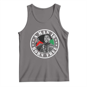 Stokely Carmichael Tank Top A Man Is Born Free Kwame Ture Civil Rights Leader TS11 Deep Heather Print Your Wear