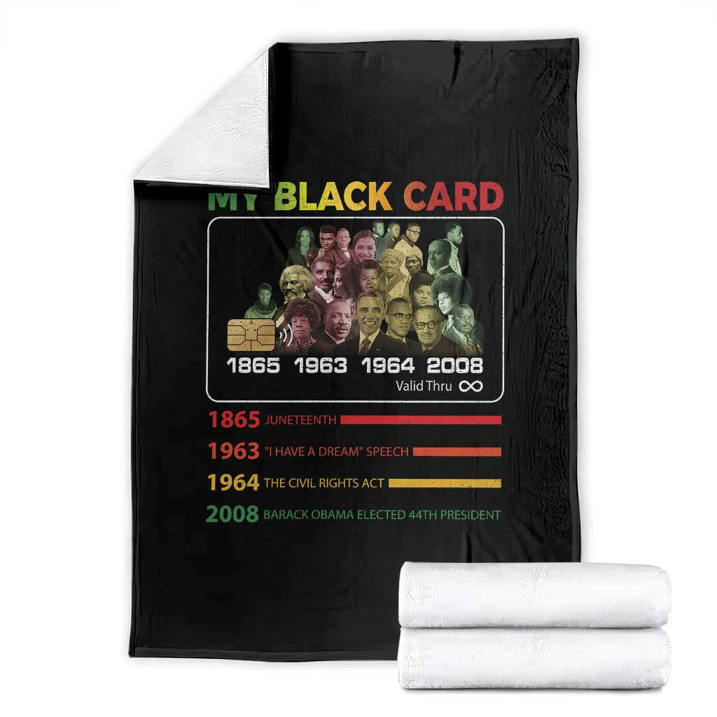 Black History Throw Blanket My Black Card Greatest African American Leaders TS11 Black Print Your Wear