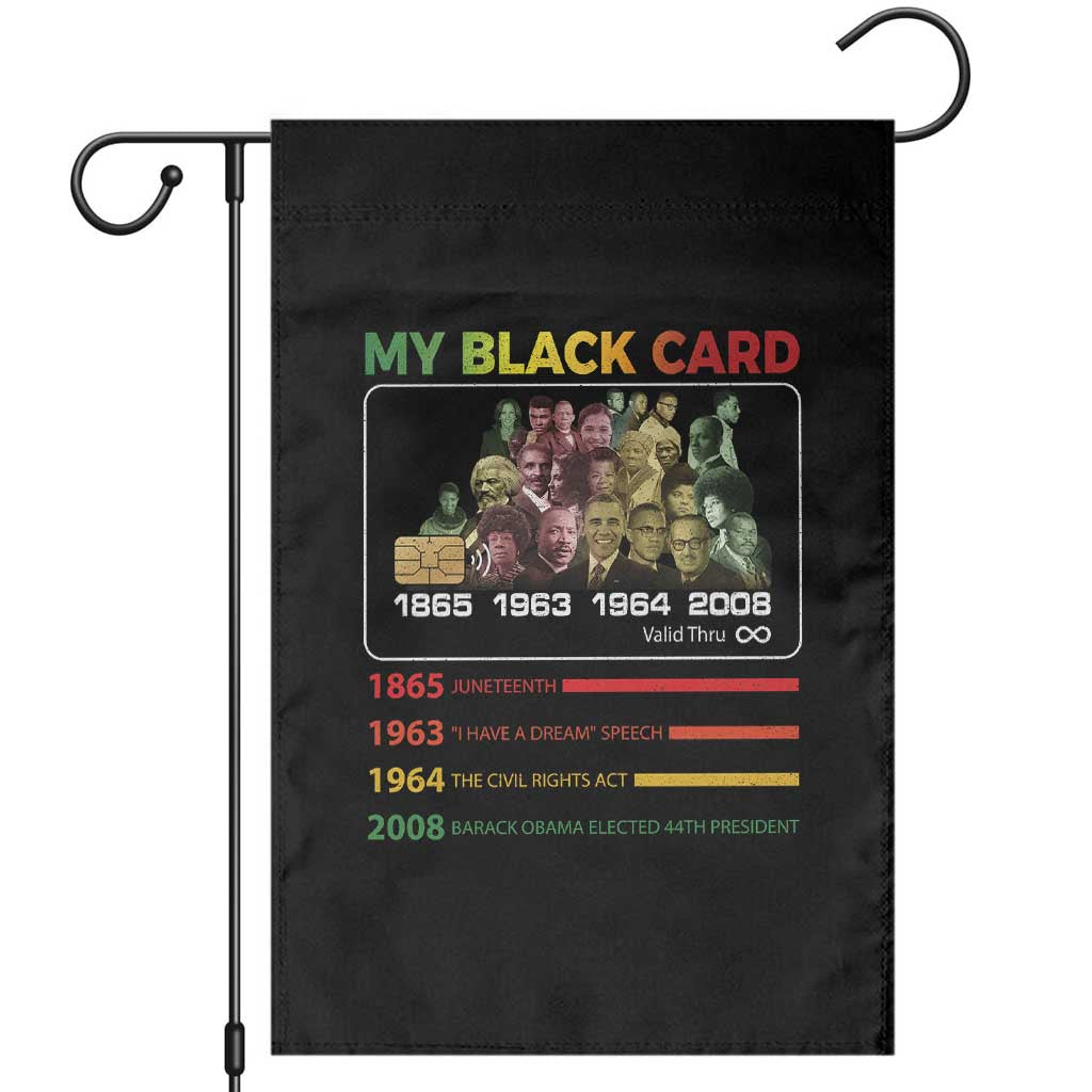 Black History Garden Flag My Black Card Greatest African American Leaders TS11 Black Print Your Wear