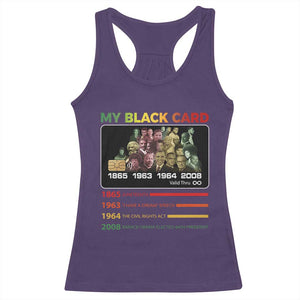 Black History Racerback Tank Top My Black Card Greatest African American Leaders TS11 Purple Print Your Wear
