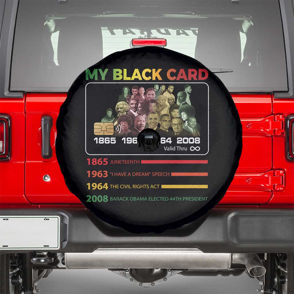 Black History Spare Tire Cover My Black Card Greatest African American Leaders TS11 Black Print Your Wear