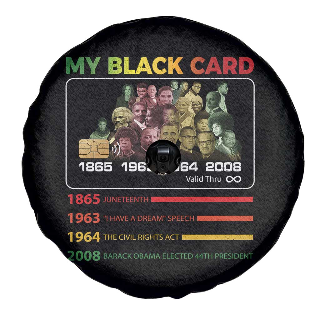 Black History Spare Tire Cover My Black Card Greatest African American Leaders TS11 Print Your Wear